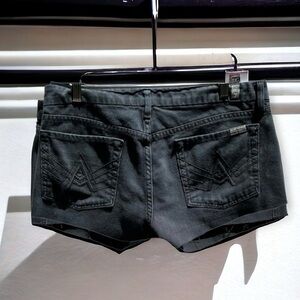 🌻7 For All Mankind "A" Pocket Cutoff Black Jean Shorts Size 31